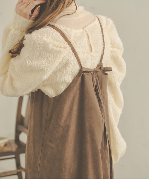 Ambre Neige（アンブルネージュ）の「起毛マーメイドキャミワンピース／【WEB/EC限定商品】（ワンピース・レディース・ダークブラウン/ブラック/ライトブラウン・FREE）」の17枚目の写真