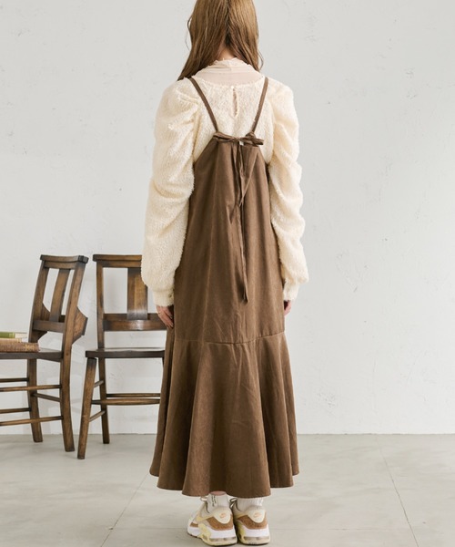 Ambre Neige（アンブルネージュ）の「起毛マーメイドキャミワンピース／【WEB/EC限定商品】（ワンピース・レディース・ダークブラウン/ブラック/ライトブラウン・FREE）」の16枚目の写真