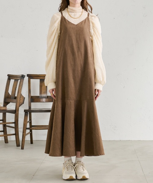 Ambre Neige（アンブルネージュ）の「起毛マーメイドキャミワンピース／【WEB/EC限定商品】（ワンピース・レディース・ダークブラウン/ブラック/ライトブラウン・FREE）」の13枚目の写真
