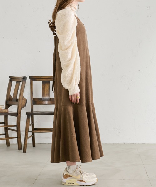 Ambre Neige（アンブルネージュ）の「起毛マーメイドキャミワンピース／【WEB/EC限定商品】（ワンピース・レディース・ダークブラウン/ブラック/ライトブラウン・FREE）」の5枚目の写真