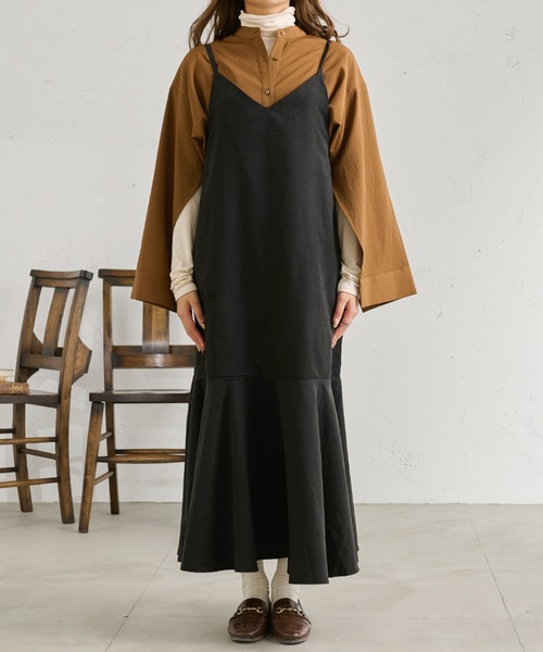 Ambre Neige（アンブルネージュ）の「起毛マーメイドキャミワンピース／【WEB/EC限定商品】（ワンピース・レディース・ダークブラウン/ブラック/ライトブラウン・FREE）」の11枚目の写真