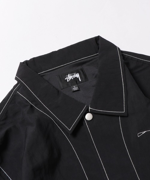 STUSSY（ステューシー）の「STUSSY/ステューシー Nylon Folsom コーチジャケット（カバーオール・メンズ・ラベンダー/ブラック・M/L/XL）」の5枚目の写真