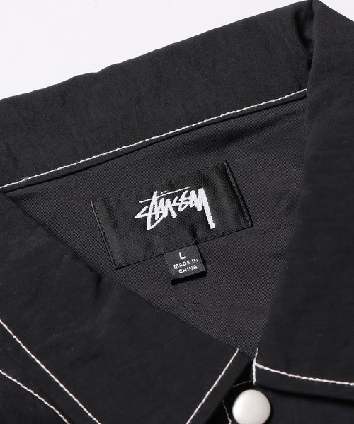 STUSSY（ステューシー）の「STUSSY/ステューシー Nylon Folsom コーチジャケット（カバーオール・メンズ・ラベンダー/ブラック・M/L/XL）」の9枚目の写真