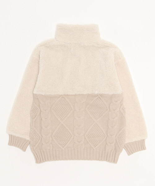 BEATJIVE(ビートジャイブ)の「ビッグシルエット ハーフジップ ニット プルオーバー レディース(ニット/セーター・レディース・グレー/ベージュ/ブラウン・FREE)」の15枚目の写真