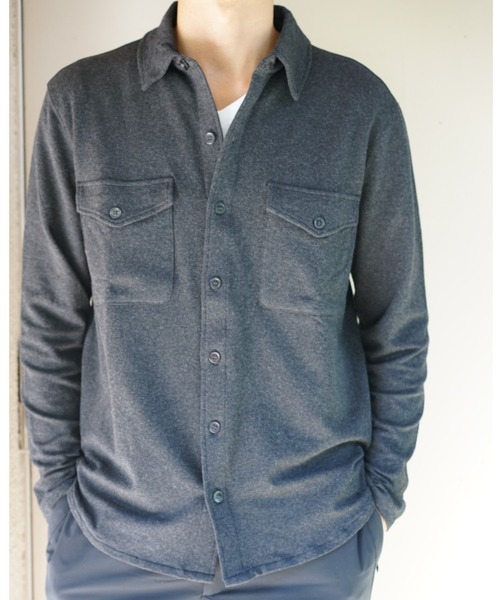 MAJESTIC FILATURES（マジェスティックフィラチュール）の「MAJESTIC FILATURES/マジェスティックフィラチュール/VISCOSE シャツ（シャツ/ブラウス・メンズ・チャコール/ブラック・M/L/S）」の5枚目の写真