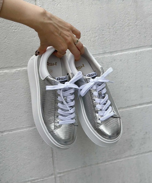 ASH（アッシュ）の「【MOBY】厚底ローカットスニーカー（スニーカー・レディース・シルバー・40/37/35/39/38/36）」の4枚目の写真