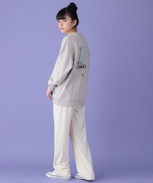 GLOBAL WORK（グローバルワーク）の「カットコールイージーパンツ/AND YUA ANY/168432（シャツ/ブラウス・キッズ・ブラック/オフホワイト・150cm/160cm）」の4枚目の写真
