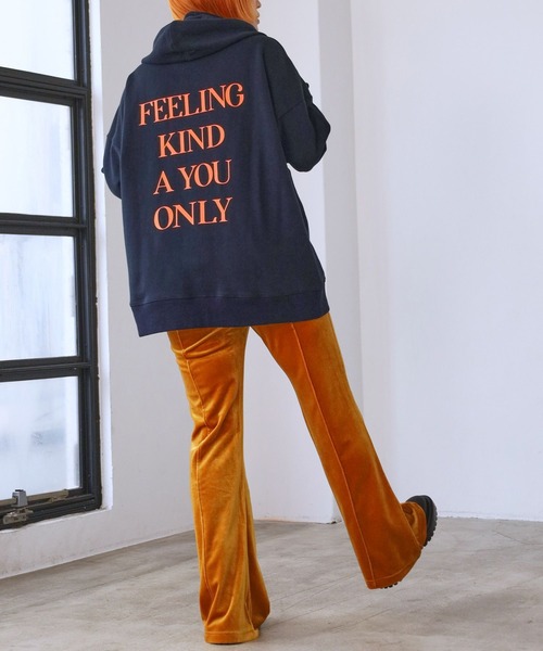 PBLIM(ページボーイリム)の「PAGEBOYLIM/カラーロゴフーディー(パーカー・レディース・ネイビー/オフホワイト・MEDIUM/LARGE)」の14枚目の写真