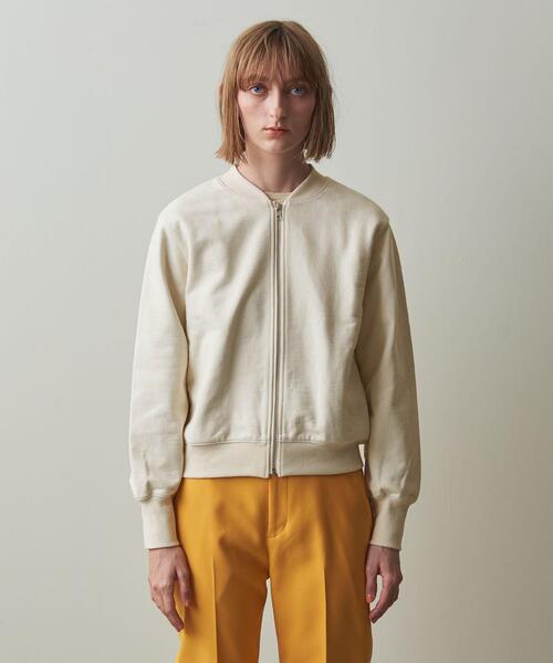 Steven Alan（スティーブンアラン）の「＜Steven Alan＞COTTON SWEAT ZIP CARDIGAN/カーディガン（カーディガン/ボレロ・レディース・オフホワイト/ライトブルー・FREE）」の3枚目の写真