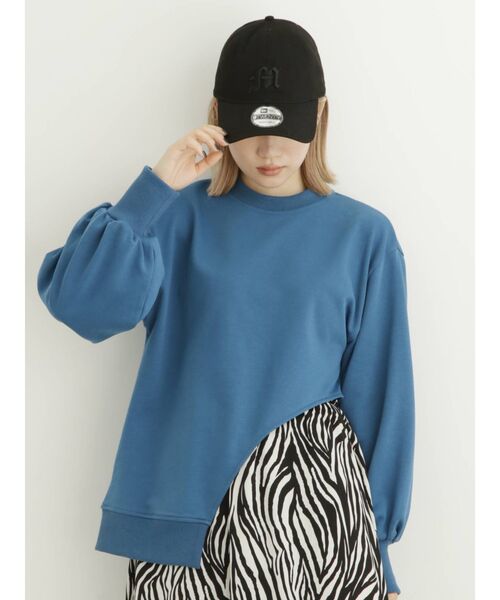 MURUA(ムルーア)の「ヘムカットアシメプルオーバー(Tシャツ/カットソー・レディース・ブラック/ブルー・FREE)」の8枚目の写真