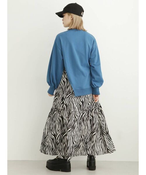 MURUA(ムルーア)の「ヘムカットアシメプルオーバー(Tシャツ/カットソー・レディース・ブラック/ブルー・FREE)」の12枚目の写真