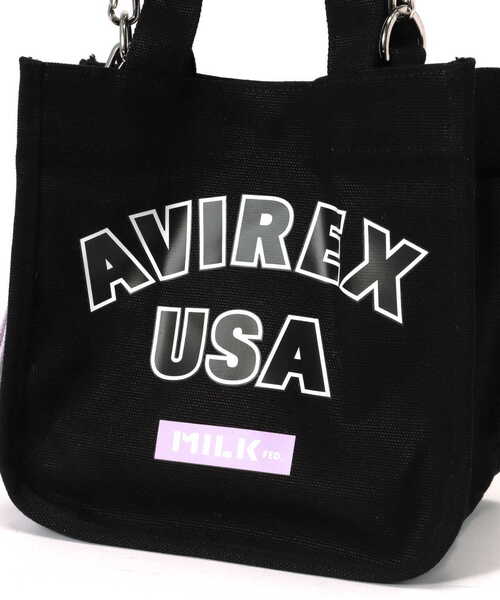 AVIREX(アヴィレックス)の「【MILKFED.×AVIREX】MINI TOTE BAG/ ミニトートバッグ(トートバッグ・レディース・ホワイト系2/ブラック・F)」の7枚目の写真
