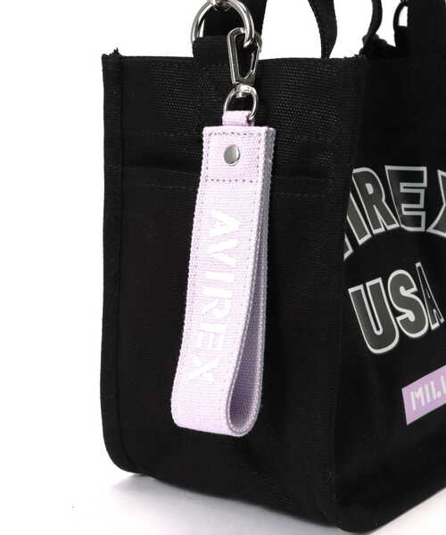 AVIREX(アヴィレックス)の「【MILKFED.×AVIREX】MINI TOTE BAG/ ミニトートバッグ(トートバッグ・レディース・ホワイト系2/ブラック・F)」の8枚目の写真