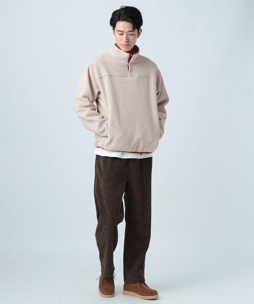 BAYFLOW(ベイフロー)の「フリーススナッププルオーバー(Tシャツ/カットソー・メンズ・ベージュ/ブラック・MEDIUM/LARGE)」の9枚目の写真