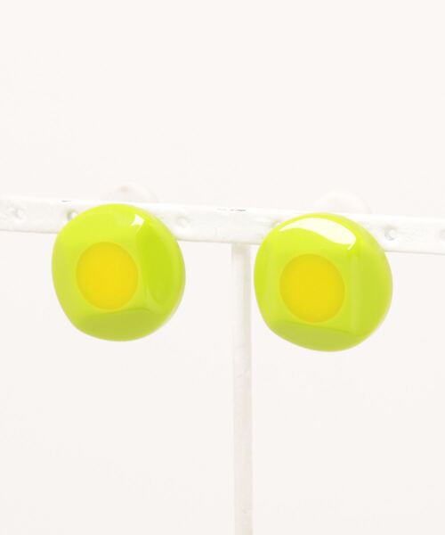 MARION GODART(マリオンゴダール)の「【MARION GODART(マリオンゴダール)】サークルドットイヤリング(イヤリング・レディース・ブラック/ボルドー/グリーン系その他2・FREE)」の2枚目の写真