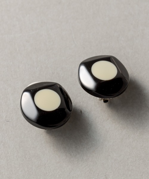 MARION GODART(マリオンゴダール)の「【MARION GODART(マリオンゴダール)】サークルドットイヤリング(イヤリング・レディース・ブラック/ボルドー/グリーン系その他2・FREE)」の5枚目の写真