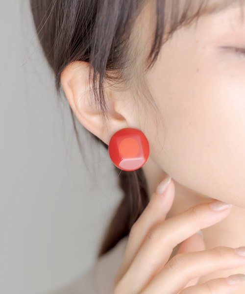 MARION GODART(マリオンゴダール)の「【MARION GODART(マリオンゴダール)】サークルドットイヤリング(イヤリング・レディース・ブラック/ボルドー/グリーン系その他2・FREE)」の19枚目の写真