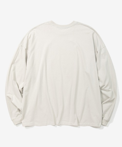 rehacer（レアセル）の「rehacer : Botanical Stole Wide L/S  / ボタニカルストール ワイド ロングスリーブ カットソー（Tシャツ/カットソー・メンズ・ホワイト/グレイッシュベージュ・SMALL/MEDIUM/LARGE/X-LARGE）」の12枚目の写真