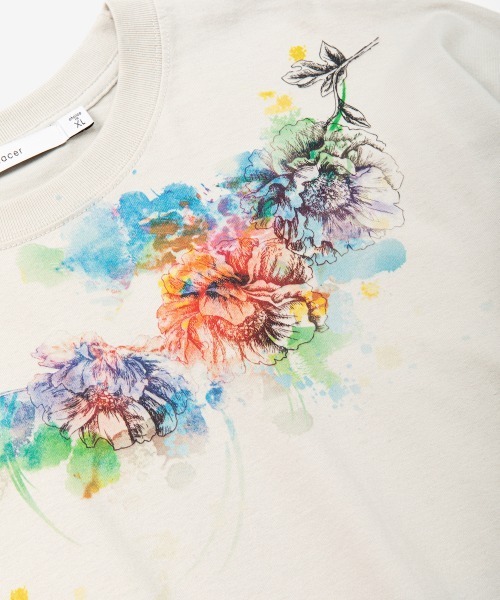 rehacer（レアセル）の「rehacer : Botanical Stole Wide L/S  / ボタニカルストール ワイド ロングスリーブ カットソー（Tシャツ/カットソー・メンズ・ホワイト/グレイッシュベージュ・SMALL/MEDIUM/LARGE/X-LARGE）」の14枚目の写真