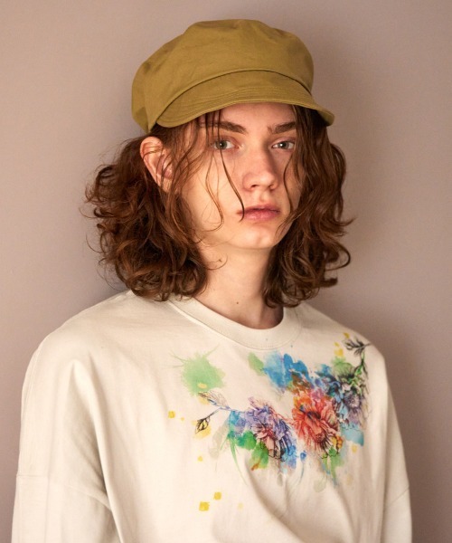 rehacer（レアセル）の「rehacer : Botanical Stole Wide L/S  / ボタニカルストール ワイド ロングスリーブ カットソー（Tシャツ/カットソー・メンズ・ホワイト/グレイッシュベージュ・SMALL/MEDIUM/LARGE/X-LARGE）」の4枚目の写真