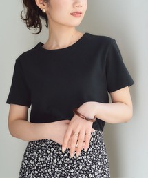 クルーネックコットンカットソーTシャツ