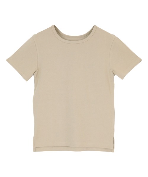 titivate(ティティベイト)の「クルーネックコットンカットソーTシャツ(Tシャツ/カットソー・レディース・ベージュ/パープル/ブラック/グレー/オフホワイト・S/M/L)」の19枚目の写真
