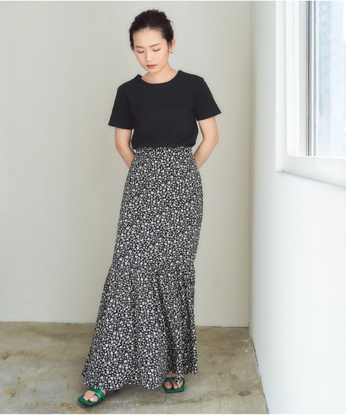 titivate(ティティベイト)の「クルーネックコットンカットソーTシャツ(Tシャツ/カットソー・レディース・ベージュ/パープル/ブラック/グレー/オフホワイト・S/M/L)」の22枚目の写真
