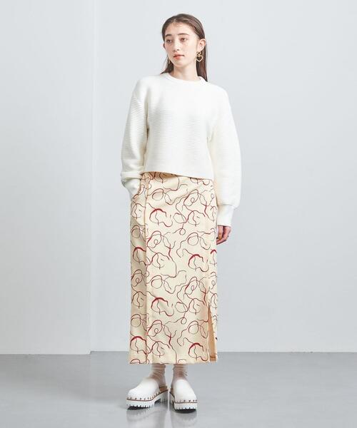 UNITED ARROWS(ユナイテッドアローズ)の「BRUSH/LINE プリント タイトスカート(スカート・レディース・オフホワイト/ブラック・36/38)」の10枚目の写真