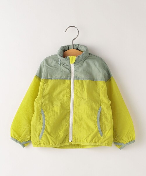 SHIPS(シップス)の「SHIPS KIDS:80~90cm / 〈撥水〉ジップ パーカー(ナイロンジャケット・キッズ・ライトグリーン/ネイビー・80/90)」の2枚目の写真