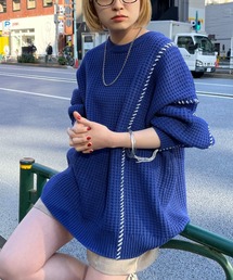 CIAOPANIC | 【2023SSアイテム】ハンドステッチワッフルニットプルオーバー(ニット/セーター)