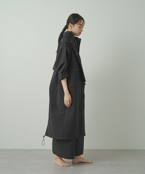 earthy（アーシー）の「【earthy_】キーピングセパレートコート（ナイロンジャケット・レディース・ベージュ/ブラック・FREE）」の7枚目の写真