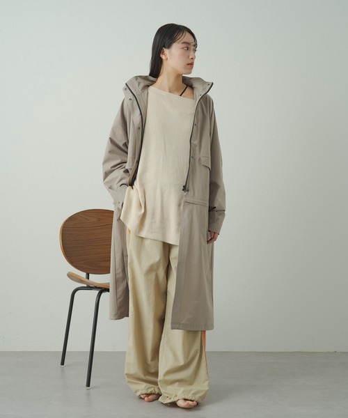 earthy（アーシー）の「【earthy_】キーピングセパレートコート（ナイロンジャケット・レディース・ベージュ/ブラック・FREE）」の18枚目の写真