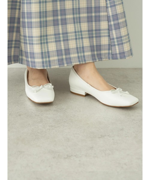 ORiental TRaffic（オリエンタルトラフィック）の「ORientalTRaffic　バレエパンプス（パンプス・レディース・ホワイト/シルバー・35/36/37/38/39）」の4枚目の写真