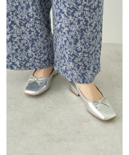 ORiental TRaffic（オリエンタルトラフィック）の「ORientalTRaffic　バレエパンプス（パンプス・レディース・ホワイト/シルバー・35/36/37/38/39）」の6枚目の写真