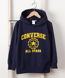 CONVERSE（コンバース）の「【CONVERSE/コンバース】ビッグシルエット カレッジロゴ ラバープリント キッズプルパーカー/ キッズフーディー/裏毛/【140ｃｍ-160ｃｍ】（パーカー・キッズ）」