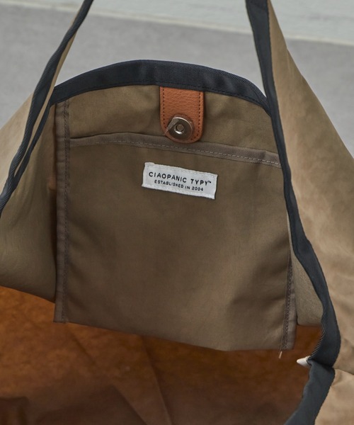 CIAOPANIC TYPY（チャオパニックティピー）の「□ワッシャーナイロンBIGトート（トートバッグ・メンズ・ブルー/ベージュ/オレンジ/ブラック・ONE SIZE）」の12枚目の写真