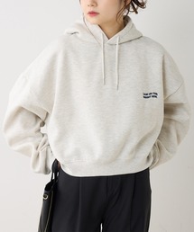 PUAL CE CIN | ロゴ刺繍ショート丈パーカー／フーディー(パーカー)