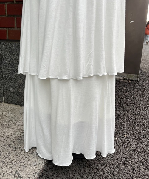 CIAOPANIC（チャオパニック）の「カットティアードスカート（スカート・レディース・ブルー/ブラック/ホワイト/グレー・FREE）」の5枚目の写真