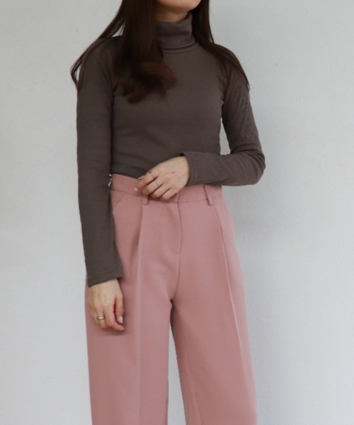ISOOK（アイスー）の「【ZOZO限定】Multi color rib turtle  / マルチカラーリブタートル（Tシャツ/カットソー・レディース・オレンジ/モカ/イエロー/ネイビー/ホワイト・FREE）」の20枚目の写真