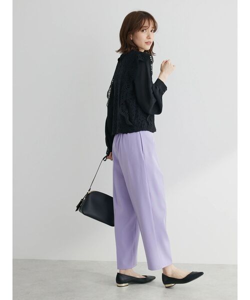 Petit fleur（プチフルール）の「・Petit　Fleur　イロイロレースキリカエブラウス（シャツ/ブラウス・レディース・ブラック/ライトグリーン/グレイッシュベージュ/オフホワイト・FREE）」の5枚目の写真