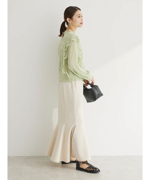 Petit fleur（プチフルール）の「・Petit　Fleur　イロイロレースキリカエブラウス（シャツ/ブラウス・レディース・ブラック/ライトグリーン/グレイッシュベージュ/オフホワイト・FREE）」の18枚目の写真