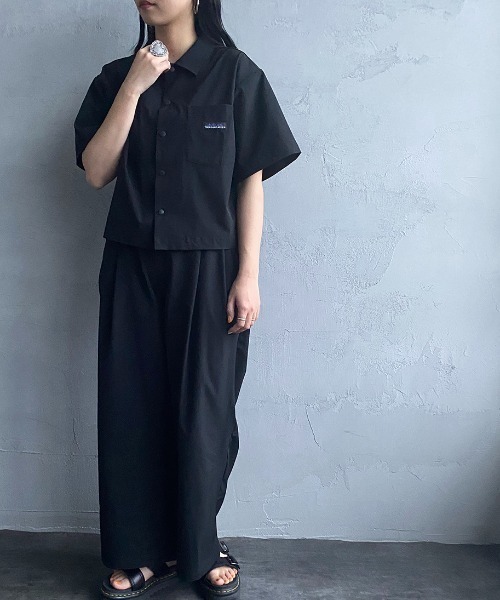 k サウザンドマイル セットアップ シャツ パンツ ブラック ワイド 半袖 THOUSAND MILE パンツ 「THOUSAND MILE/サウザンドマイル」 別注
