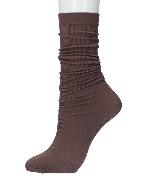 JILL STUART（ジルスチュアート）の「JILL STUART シアバター加工 消臭糸使用 60D相当 リブソックス 01058832（ソックス/靴下・レディース・ブラウン系その他2/ブラック/シルバー系その他/ブラウン系その他/スモークピンク/グレイッシュブルー/チャコールグレー/ダークネイビー・23-25cm）」の4枚目の写真