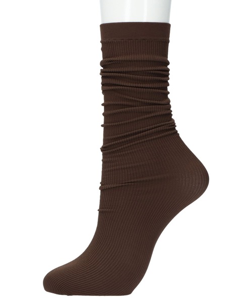 JILL STUART（ジルスチュアート）の「JILL STUART シアバター加工 消臭糸使用 60D相当 リブソックス 01058832（ソックス/靴下・レディース・ブラウン系その他2/ブラック/シルバー系その他/ブラウン系その他/スモークピンク/グレイッシュブルー/チャコールグレー/ダークネイビー・23-25cm）」の5枚目の写真