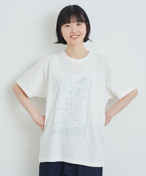 l'atelier du savon（アトリエドサボン）の「色鉛筆の絵prTシャツ（T