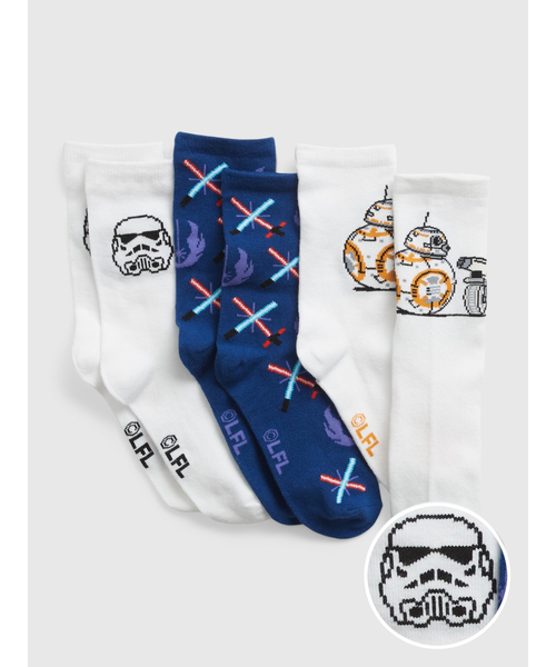 GAP(ギャップ)の「Gapkids スター・ウォーズ(TM) クルーソックス 3足セット(ソックス/靴下・キッズ・マルチ・L/S/M)」の1枚目の写真