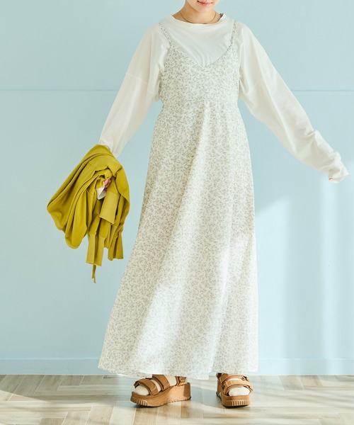 Crisp（クリスプ）の「バックリボンフラワーワンピース（ワンピース・レディース・ホワイト/アイボリー・FREE）」の12枚目の写真