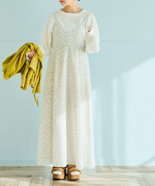 Crisp（クリスプ）の「バックリボンフラワーワンピース（ワンピース・レディース・ホワイト/アイボリー・FREE）」の8枚目の写真