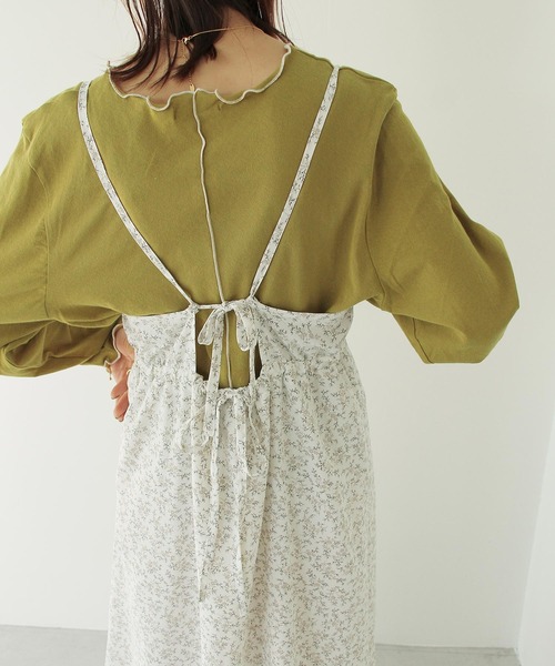 Crisp（クリスプ）の「バックリボンフラワーワンピース（ワンピース・レディース・ホワイト/アイボリー・FREE）」の7枚目の写真