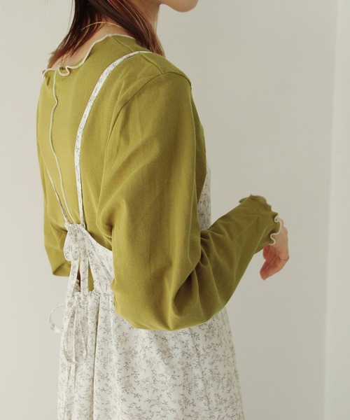 Crisp（クリスプ）の「バックリボンフラワーワンピース（ワンピース・レディース・ホワイト/アイボリー・FREE）」の3枚目の写真